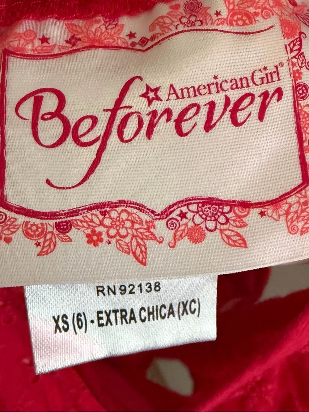 American Girl Red & Pink Striped Tank Top with Retro Camera Print EUC